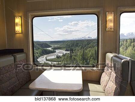 Stock Photo - River in rural landscape viewed from train window. Fotosearch
