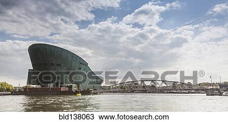 Stock Image - Science Center Nemo on waterfront, Amsterdam, Holland. Fotosearch