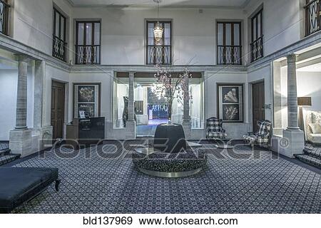 Seating and carpet in ornate hotel lobby View Large Photo Image Stock Photo - Seating and carpet in ornate hotel lobby. Fotosearch