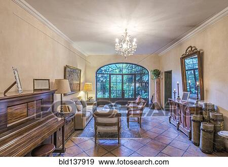 Sofa and chairs in traditional hotel lobby View Large Photo Image Stock Photo - Sofa and chairs in traditional hotel lobby. Fotosearch
