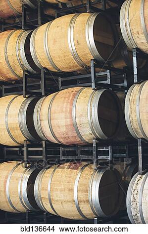 Picture - Wine barrels aging. Fotosearch