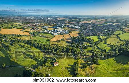 Aerial view of rural fields surrounding Gloucester city, Gloucestershire, England View Large Photo Image Stock Image - Aerial view of rural fields surrounding Gloucester city, Gloucestershire, England. Fotosearch