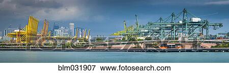 Singapore skyline and waterfront, Singapore View Large Photo Image Stock Photo - Singapore skyline and waterfront, Singapore. Fotosearch
