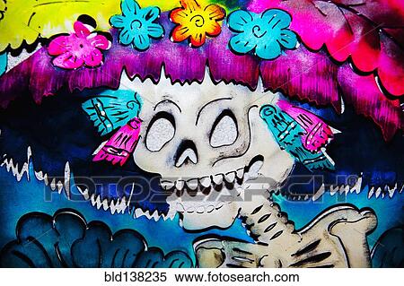 Close up of multicolor skeleton graffiti art View Large Photo Image Stock Photography - Close up of multicolor skeleton graffiti art. Fotosearch