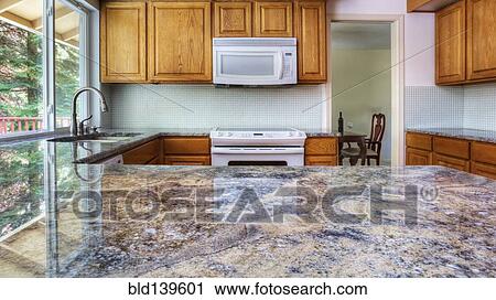 Granit, tresen, zurückwerfend, küche- schränke Stock Bild ... Granit, tresen, zurückwerfend, küche- schränke Stock Bild ...