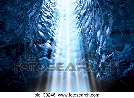 Light shining into ice cave View Large Photo Image Stock Photograph - Light shining into ice cave. Fotosearch
