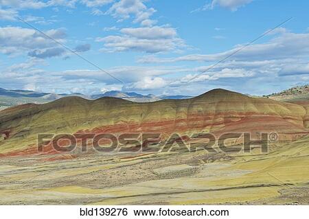 Painted hills in desert landscape, Bend, Oregon, United States View Large Photo Image Stock Photograph - Painted hills in desert landscape, Bend, Oregon, United States. Fotosearch