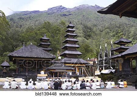 People worshipping at Holy Mountain Temple, Bali, Bali, Indonesia View Large Photo Image Stock Photo - People worshipping at Holy Mountain Temple, Bali, Bali, Indonesia. Fotosearch
