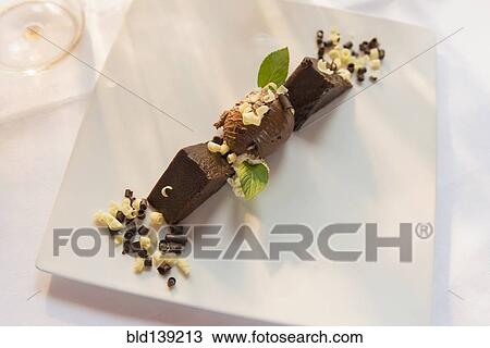Plate of chocolate dessert View Large Photo Image Stock Image - Plate of chocolate dessert. Fotosearch