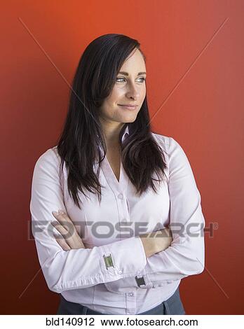 Caucasian businesswoman smiling View Large Photo Image Stock Image - Caucasian businesswoman smiling. Fotosearch