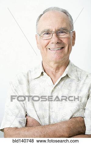 Stock Photo - Older Caucasian man smiling. Fotosearch