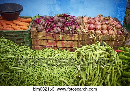 Stock Image - Fresh produce for sale in market. Fotosearch