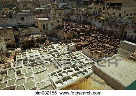 High angle view of dilapidated ancient ruins in cityscape, Medina, Fes, Morocco View Large Photo Image Stock Photograph - High angle view of dilapidated ancient ruins in cityscape, Medina, Fes, Morocco. Fotosearch