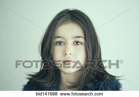 Close up of mixed race girl View Large Photo Image Stock Photo - Close up of mixed race girl. Fotosearch