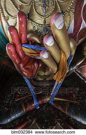Close up of colorful Buddha statue View Large Photo Image Picture - Close up of colorful Buddha statue. Fotosearch