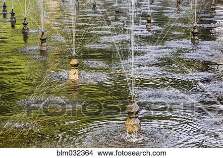 Close up of spraying fountains in lake View Large Photo Image Picture - Close up of spraying fountains in lake. Fotosearch
