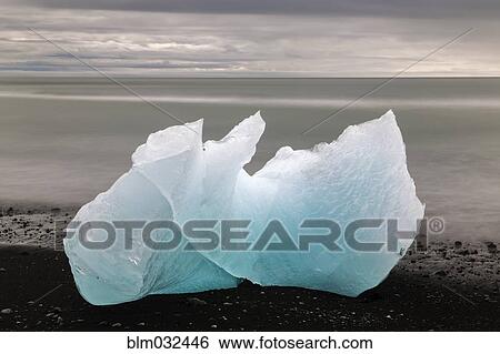 Glacier on Lava Beach, Jokulsarlon Glacier Lagoon, Iceland View Large Photo Image Stock Photograph - Glacier on Lava Beach, Jokulsarlon Glacier Lagoon, Iceland. Fotosearch