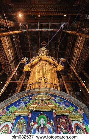 Low angle view of Buddhist shrine in temple, Ulaanbaatar, Mongolia View Large Photo Image Stock Photo - Low angle view of Buddhist shrine in temple, Ulaanbaatar, Mongolia. Fotosearch