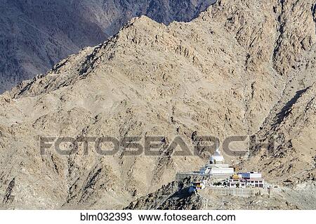 Ornate monastery in rocky mountain valley, Leh, Ladakh, India View Large Photo Image Stock Image - Ornate monastery in rocky mountain valley, Leh, Ladakh, India. Fotosearch