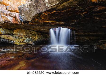 Time lapse view of waterfall flowing in rock cave View Large Photo Image Stock Image - Time lapse view of waterfall flowing in rock cave. Fotosearch