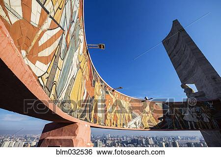 Zaisan Memorial mural painted on monument, Ulaanbaatar, Mongolia View Large Photo Image Stock Photograph - Zaisan Memorial mural painted on monument, Ulaanbaatar, Mongolia. Fotosearch
