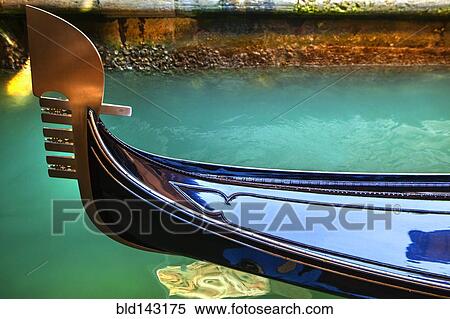 Close up of ornate gondola decoration on canal View Large Photo Image Stock Photography - Close up of ornate gondola decoration on canal. Fotosearch