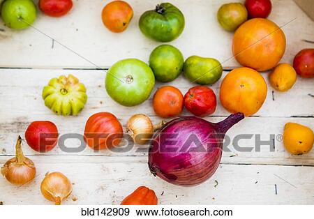 Close up of variety of produce View Large Photo Image Stock Photo - Close up of variety of produce. Fotosearch