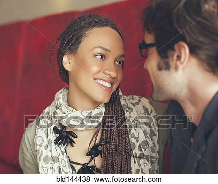 Couple talking in cafe View Large Photo Image Stock Photo - Couple talking in cafe. Fotosearch