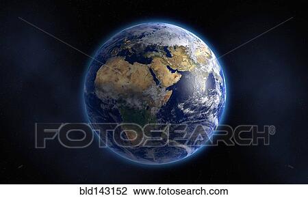 Glowing Earth floating in space View Large Photo Image Stock Image - Glowing Earth floating in space. Fotosearch