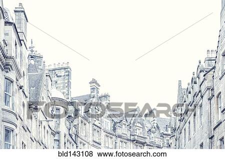 Low angle view of townhouse roofs and chimneys View Large Photo Image Stock Photo - Low angle view of townhouse roofs and chimneys. Fotosearch
