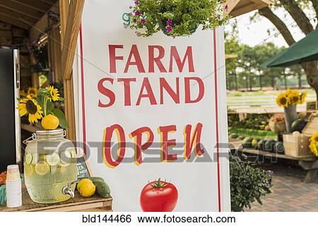 Open sign at farmers market View Large Photo Image Stock Photograph - Open sign at farmers market. Fotosearch