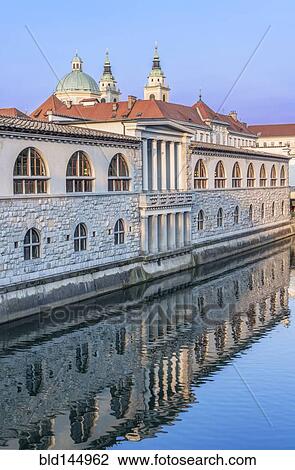 Ornate building reflected in river, Ljubljana, Central Slovenia, Slovenia View Large Photo Image Stock Image - Ornate building reflected in river, Ljubljana, Central Slovenia, Slovenia. Fotosearch