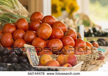 Stock Photograph - Produce at farmers market. Fotosearch