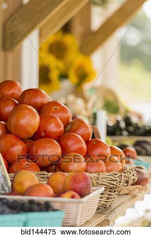 Stock Photography - Produce at farmers market. Fotosearch