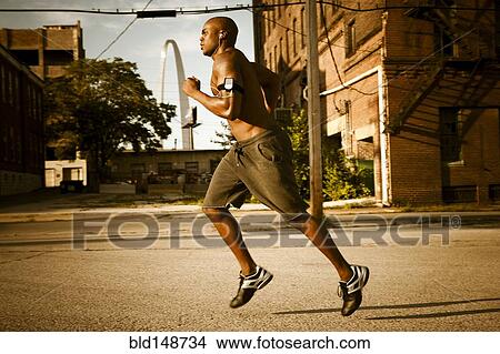 African American man jogging View Large Photo Image Picture - African American man jogging. Fotosearch