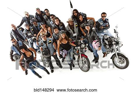 Hispanic bikers standing with motorcycles View Large Photo Image Picture - Hispanic bikers standing with motorcycles. Fotosearch