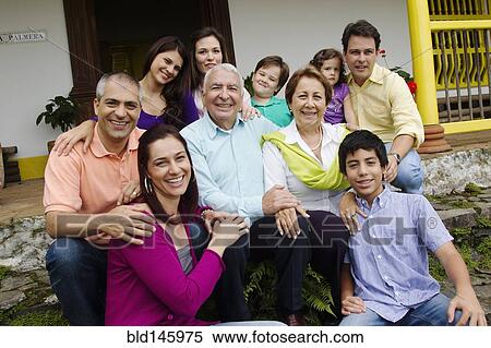 Hispanic family sitting on steps together View Large Photo Image Stock Photography - Hispanic family sitting on steps together. Fotosearch
