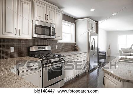 Interior of elegant kitchen View Large Photo Image Stock Photo - Interior of elegant kitchen. Fotosearch