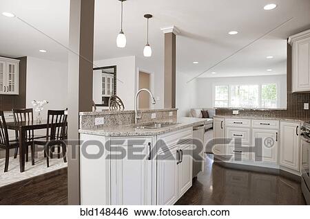 Interior of elegant kitchen View Large Photo Image Stock Photograph - Interior of elegant kitchen. Fotosearch