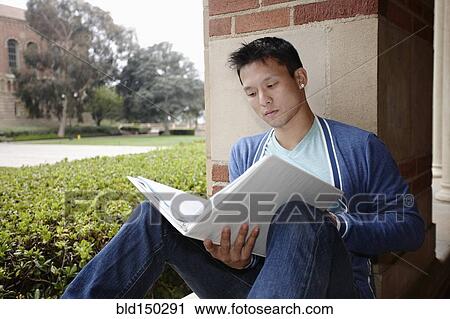 Mixed race student looking at notebook View Large Photo Image Stock Image - Mixed race student looking at notebook. Fotosearch
