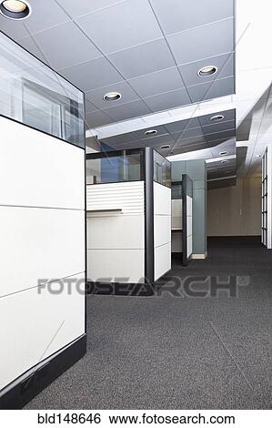 Stock Photograph - Modern cubicles in office. Fotosearch