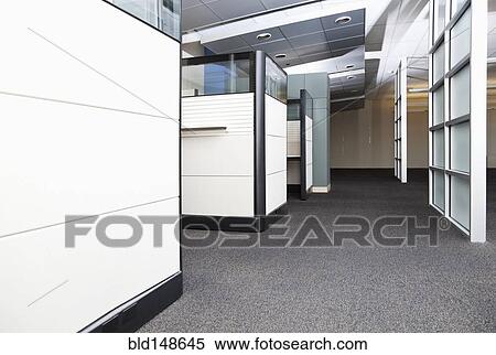 Stock Photography - Modern cubicles in office. Fotosearch