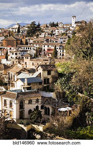 Quaint town on hillside View Large Photo Image Stock Image - Quaint town on hillside. Fotosearch