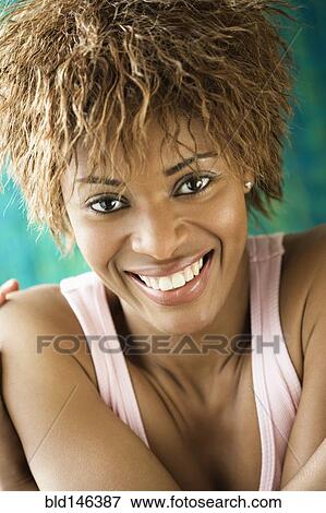 Smiling African American woman View Large Photo Image Stock Photo - Smiling African American woman. Fotosearch