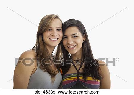 Smiling Hispanic sisters View Large Photo Image Stock Photography - Smiling Hispanic sisters. Fotosearch