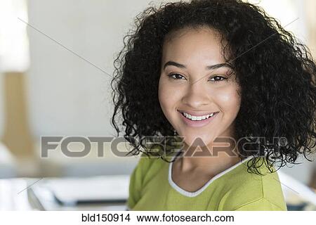 Picture - Black woman smiling. Fotosearch