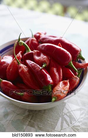 Close up of bowl of chili peppers View Large Photo Image Stock Image - Close up of bowl of chili peppers. Fotosearch