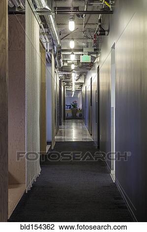 Stock Image - Modern architecture in office hallway. Fotosearch