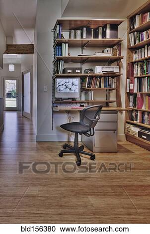 Stock Photography - Empty desk and bookshelves in natural healing clinic office. Fotosearch - Search Stock Photos, Pictures, Wall Murals, Images, and Photo Clipart
