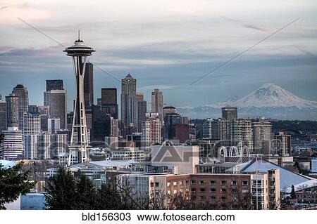 "High rise buildings in Seattle city skyline, Washington, United States" View Large Photo Image Stock Image - "High rise buildings in Seattle city skyline, Washington, United States". Fotosearch